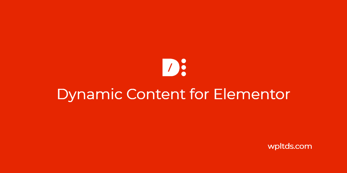 dynamic content for elementor